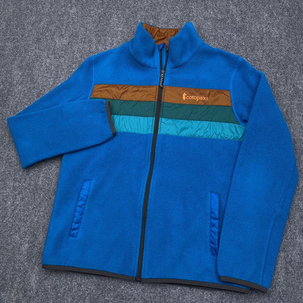 Cotopaxi Teca Fleece Full-Zip Jacket Men's Small Colorblock Striped Lightweight